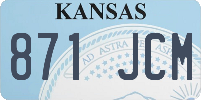 KS license plate 871JCM