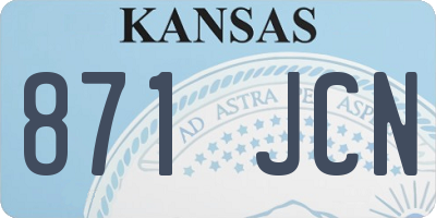 KS license plate 871JCN