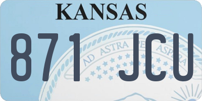 KS license plate 871JCU
