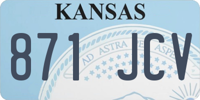 KS license plate 871JCV