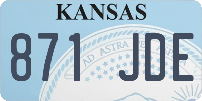 KS license plate 871JDE