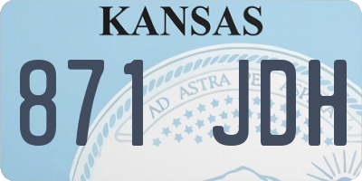 KS license plate 871JDH