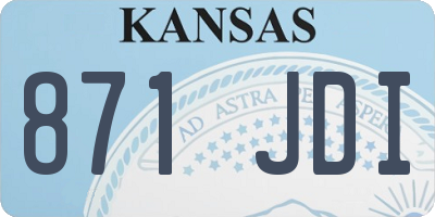 KS license plate 871JDI