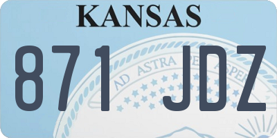 KS license plate 871JDZ