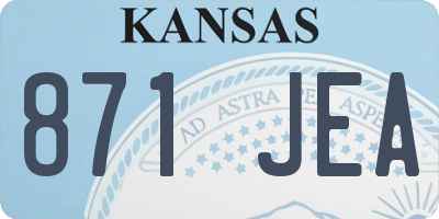 KS license plate 871JEA