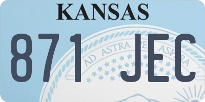 KS license plate 871JEC