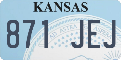 KS license plate 871JEJ