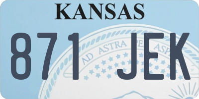 KS license plate 871JEK