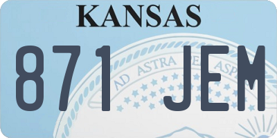 KS license plate 871JEM