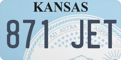 KS license plate 871JET