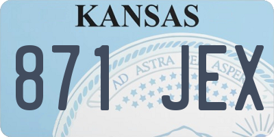 KS license plate 871JEX