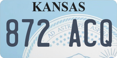 KS license plate 872ACQ