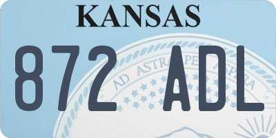 KS license plate 872ADL