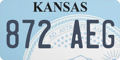 KS license plate 872AEG