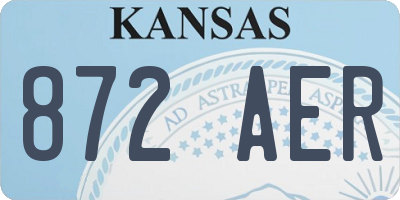 KS license plate 872AER