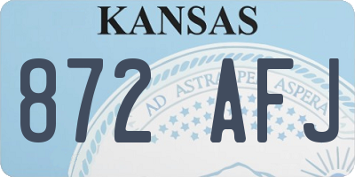 KS license plate 872AFJ
