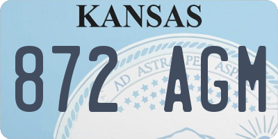 KS license plate 872AGM