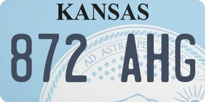 KS license plate 872AHG