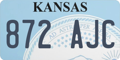 KS license plate 872AJC