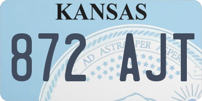 KS license plate 872AJT