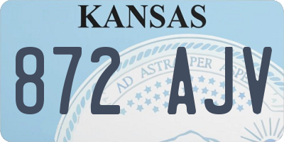 KS license plate 872AJV