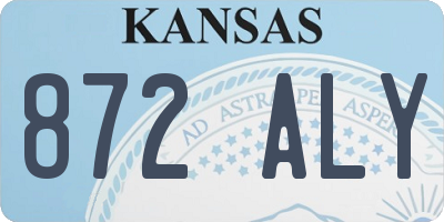 KS license plate 872ALY