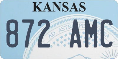 KS license plate 872AMC