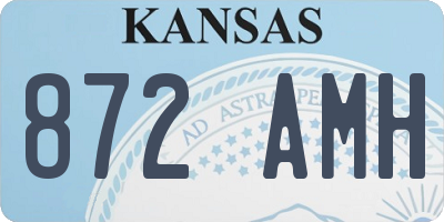 KS license plate 872AMH