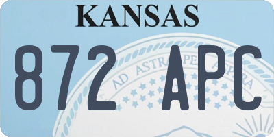 KS license plate 872APC