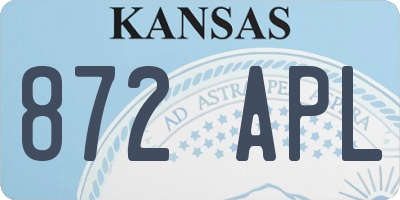 KS license plate 872APL
