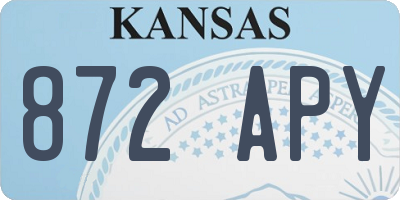 KS license plate 872APY