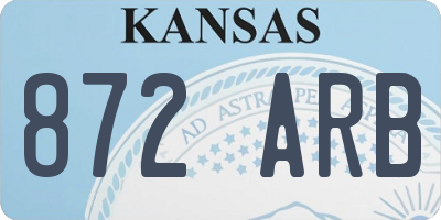KS license plate 872ARB