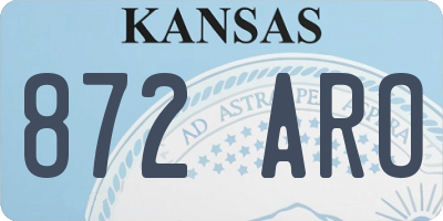 KS license plate 872ARO