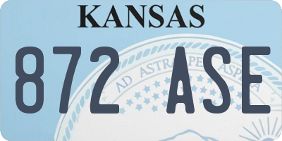 KS license plate 872ASE