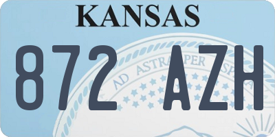 KS license plate 872AZH