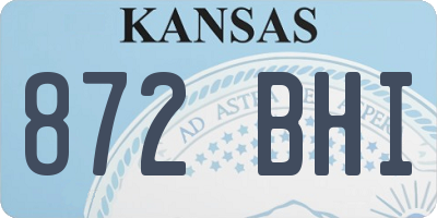 KS license plate 872BHI