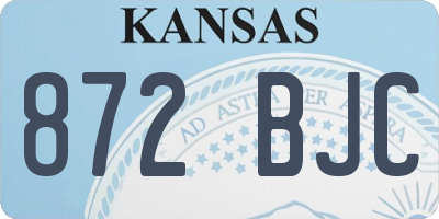 KS license plate 872BJC