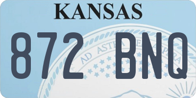 KS license plate 872BNQ