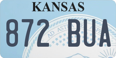 KS license plate 872BUA