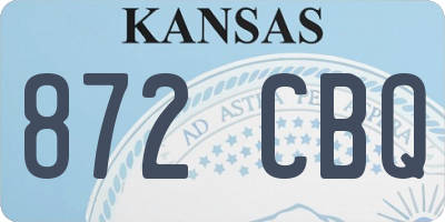KS license plate 872CBQ