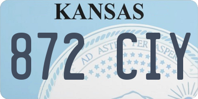 KS license plate 872CIY