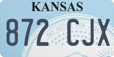 KS license plate 872CJX