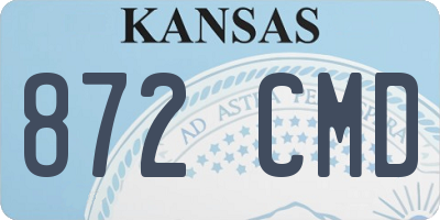 KS license plate 872CMD