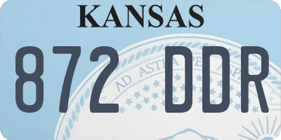 KS license plate 872DDR
