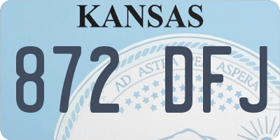KS license plate 872DFJ