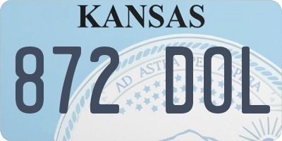 KS license plate 872DOL