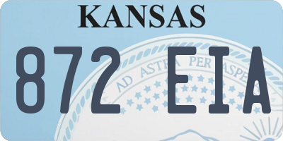 KS license plate 872EIA
