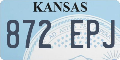 KS license plate 872EPJ