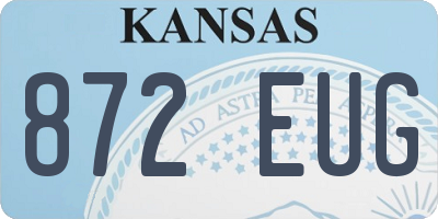KS license plate 872EUG