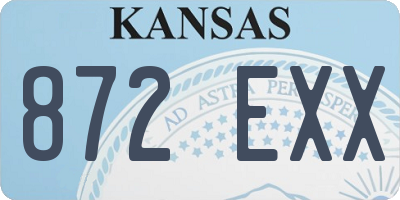 KS license plate 872EXX